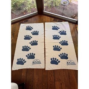 Klondike Rare Vintage Beach Bath Towel Polar Bear J & M Textiles Two Towel